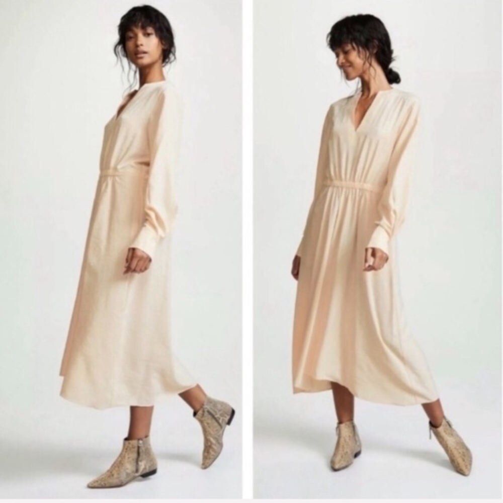 NWOT Vince Poet Midi Dress Cream Size XS